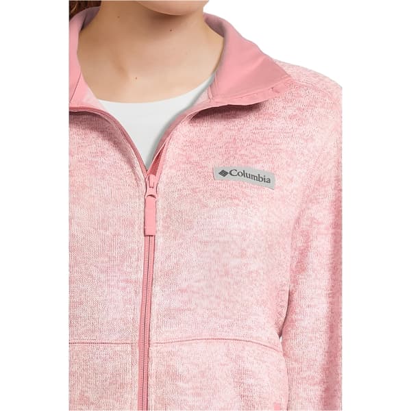 Veste polaire randonnée COLUMBIA W SWEATER WEATHER FULL ZIP II PINK AGAVE/DUSTY PINK HEATHER