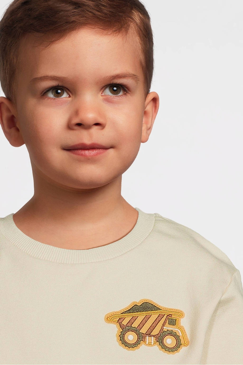 NAME IT sweater NMMNICE met printopdruk ecru