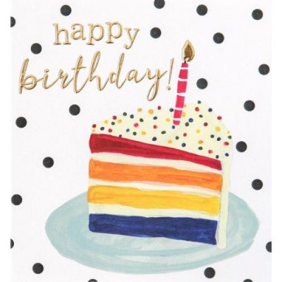 Birthday Rainbow Cake Greeting Card