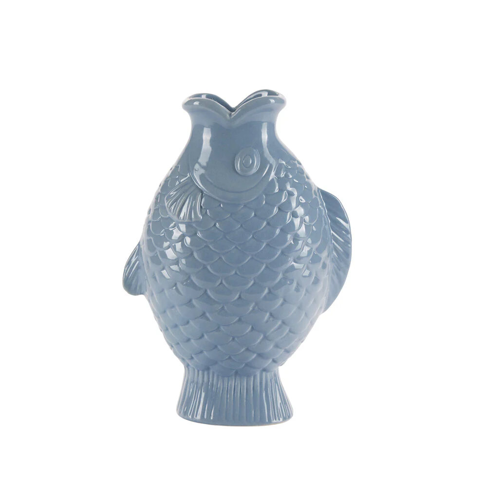 Bahne Interior  Fiske vase, lyseblå - H24,5 cm