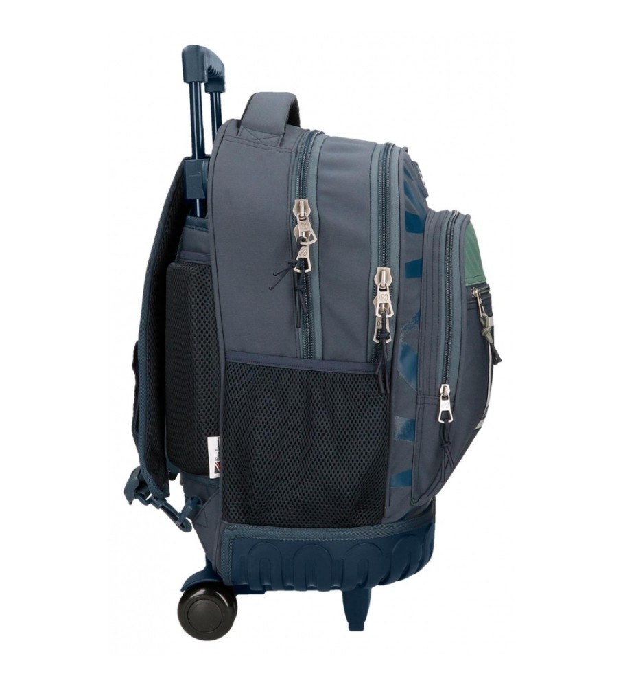 Mochila com rodas Pepe Jeans Tom 2R, cinza