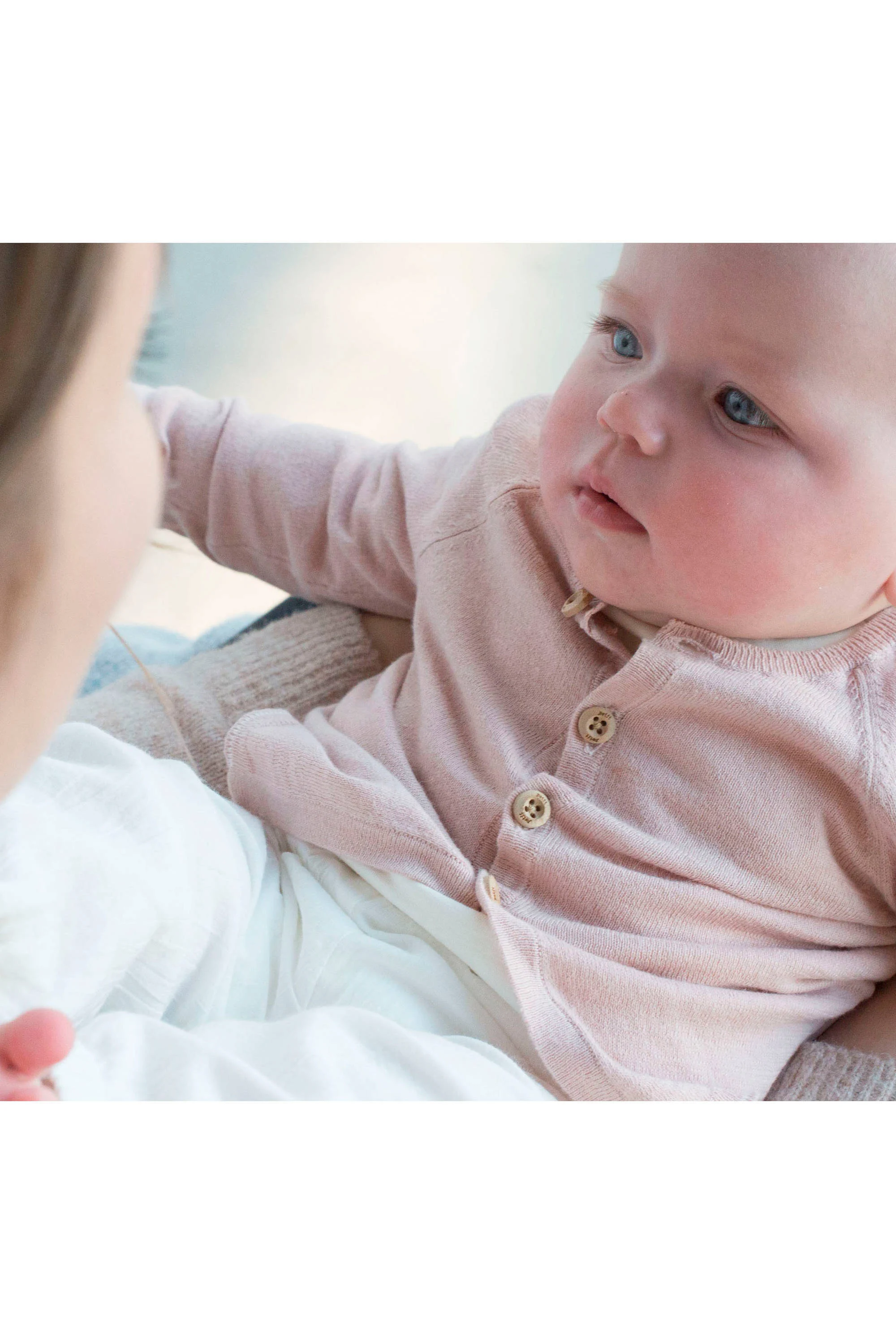 Moodstreet Petit baby gemêleerd vest Robin lichtroze