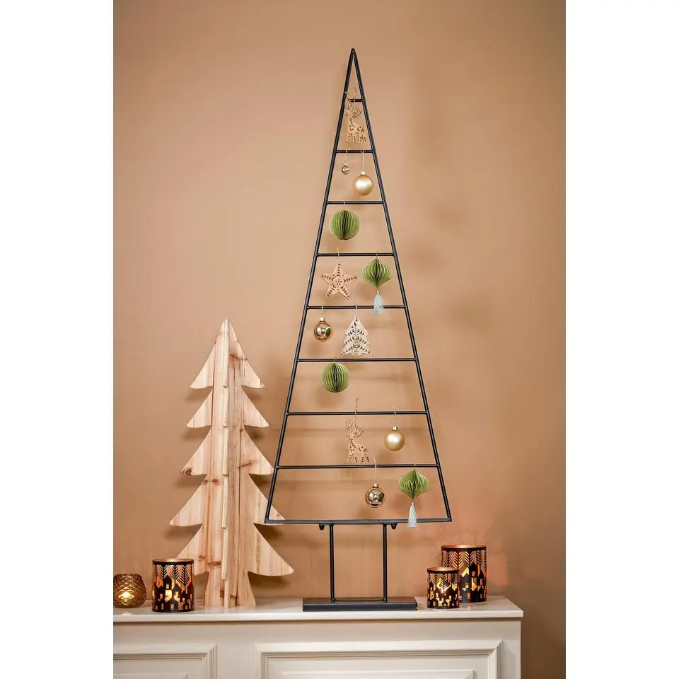 House of Seasons Decoratie Kerstboom - H78 x Ø36 cm - Bruin