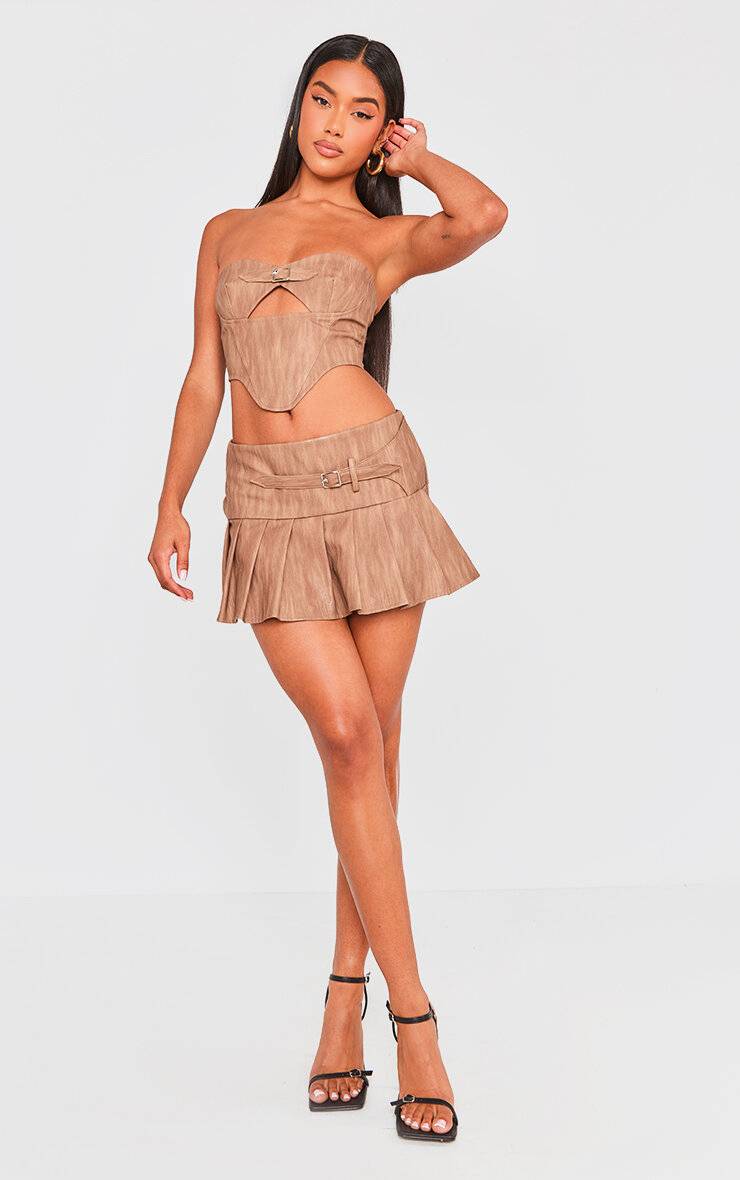 Haut Bandeau En Synthétiquecuir Lavé Avec Détail Boucle
