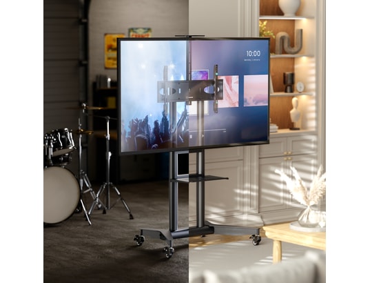 ONKRON - Pied de sol Support TV roulettes 32-75 -VESA 600x400 - TS1571-B