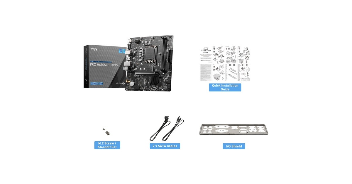 MSIPRO H610M-E DDR4 socket 1700 moederbord  (Zwart, Gb-LAN, Sound, µATX)