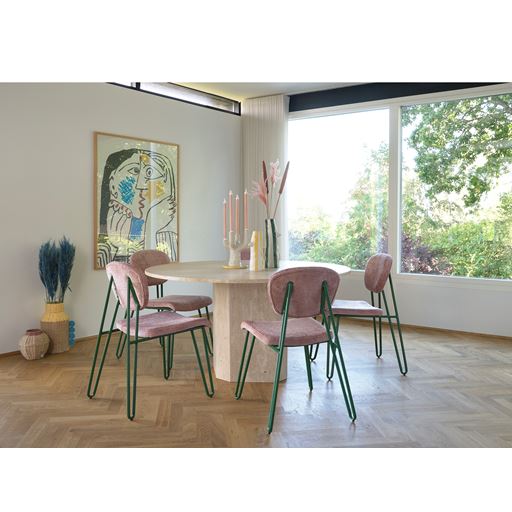 Villa Collection Styles Lysestage, Gul/ Hvid
