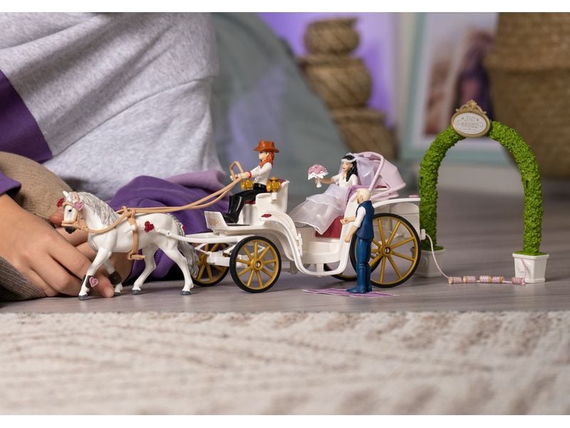 Schleich Spielfigurenset Horse Club Hochzeitskutsche Romantisches Pferde-Spielset
