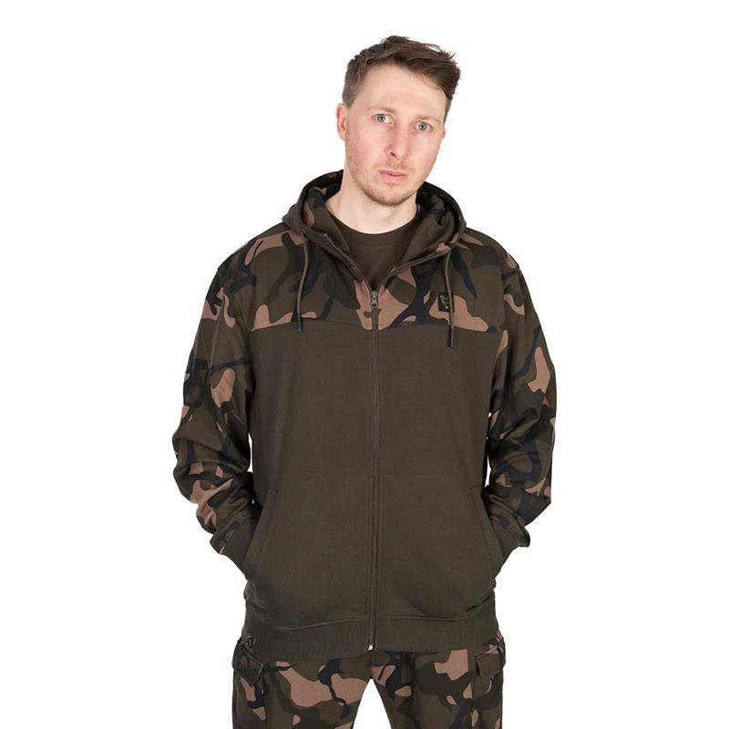 Sweat Homme Fox Lw Khaki/Camo Split Zip Hoody - Kaki/Camo