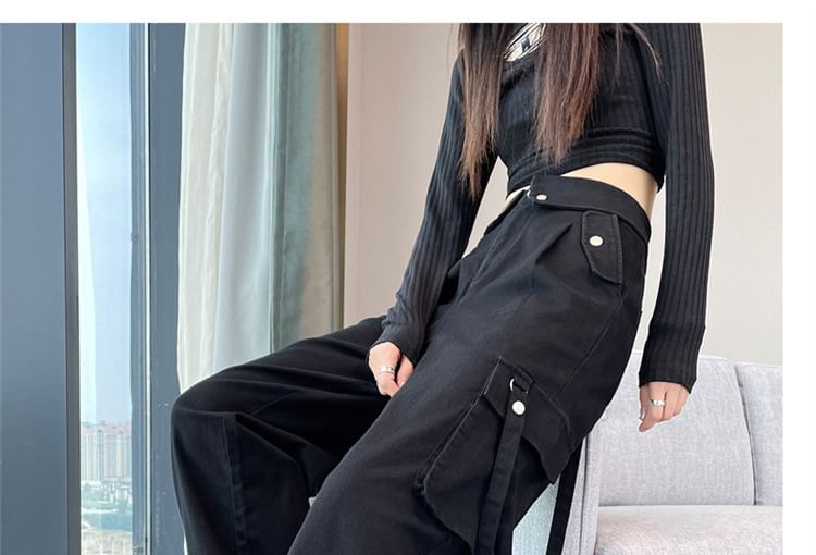 Leandra - Hoge taille, effen harembroek met trekkoord (verschillende ontwerpen)