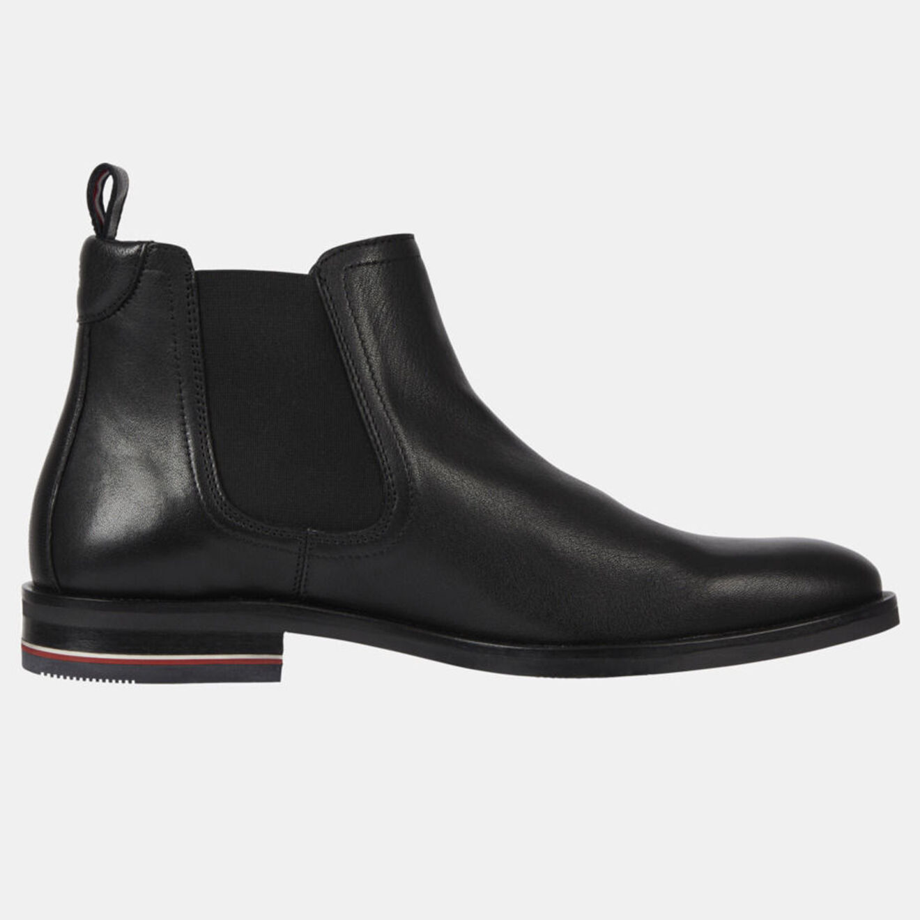 Tommy Hilfiger Chelsea boots en Cuir Signature noires