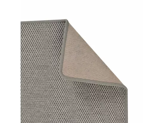 Tapis de couloir aspect sisal argenté 50x150 cm