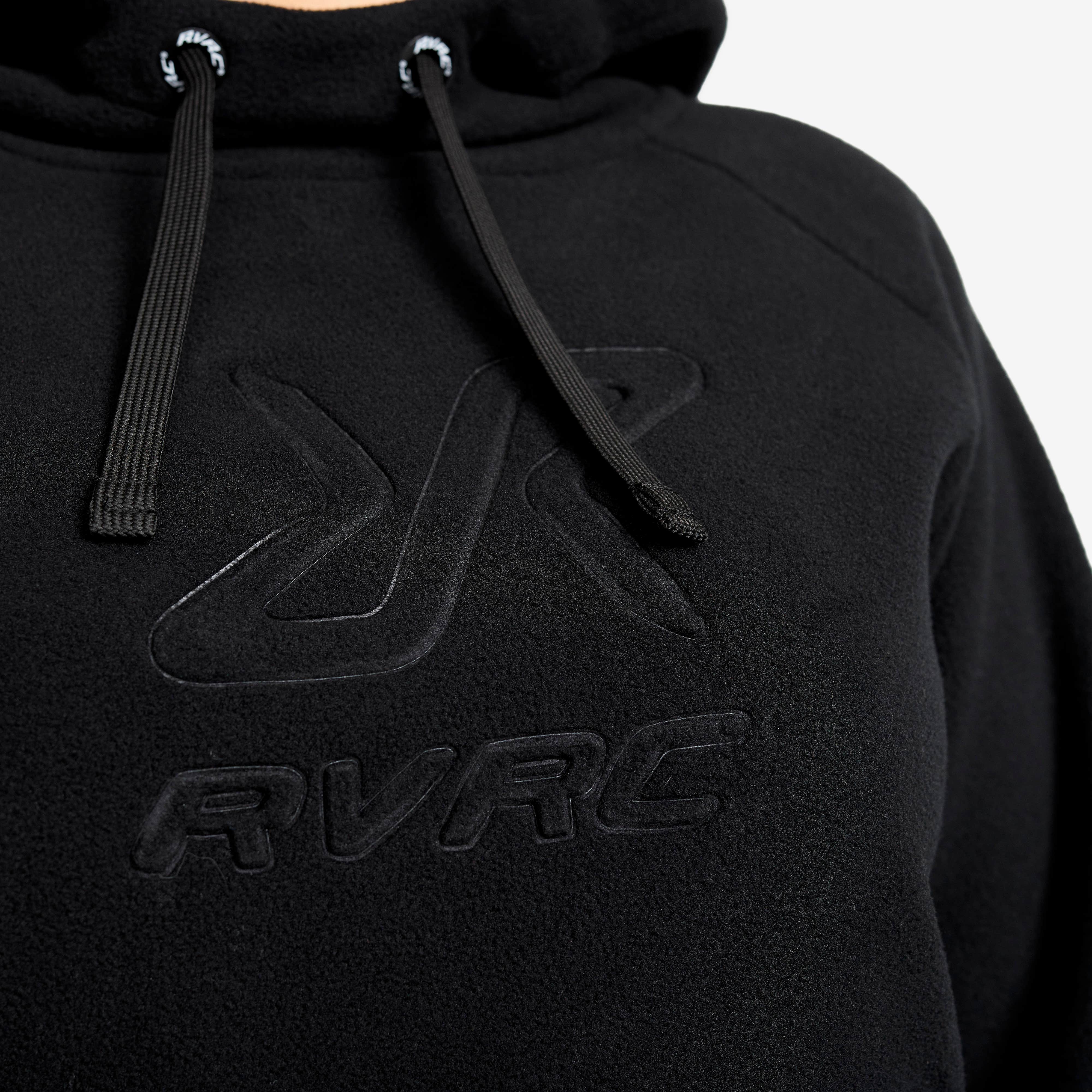 Polar Fleece Hoodie  Dame Black