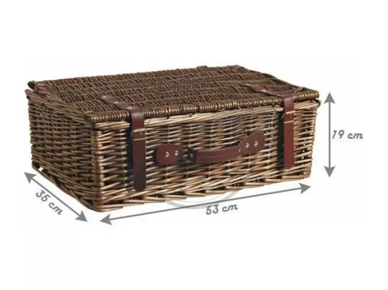 Valise en osier clair