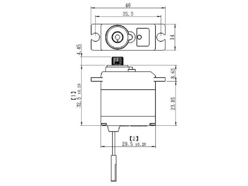 Savöx Mini Servo SW-0250MG  5 kg, 0.14 s, Wasserdicht Wasserdichtes Digitalservo mit Softstart und kugelgelagertem Metallgetriebe