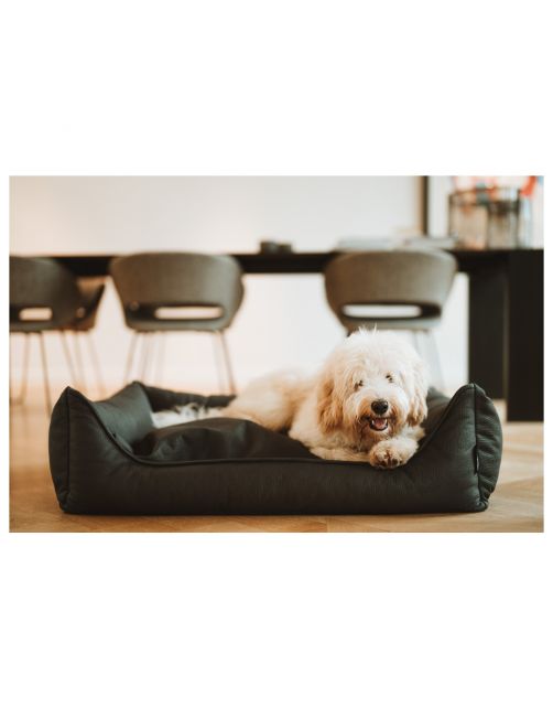 Maxxnobel Ultra Orthopedische Sofa Lederlook Zwart - Hondenbank