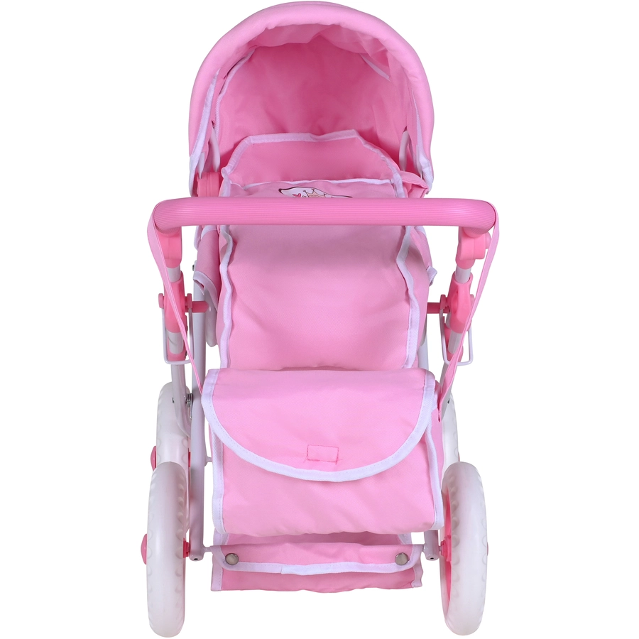 knorr toys® Puppenwagen Ruby - Princess white rose rosa