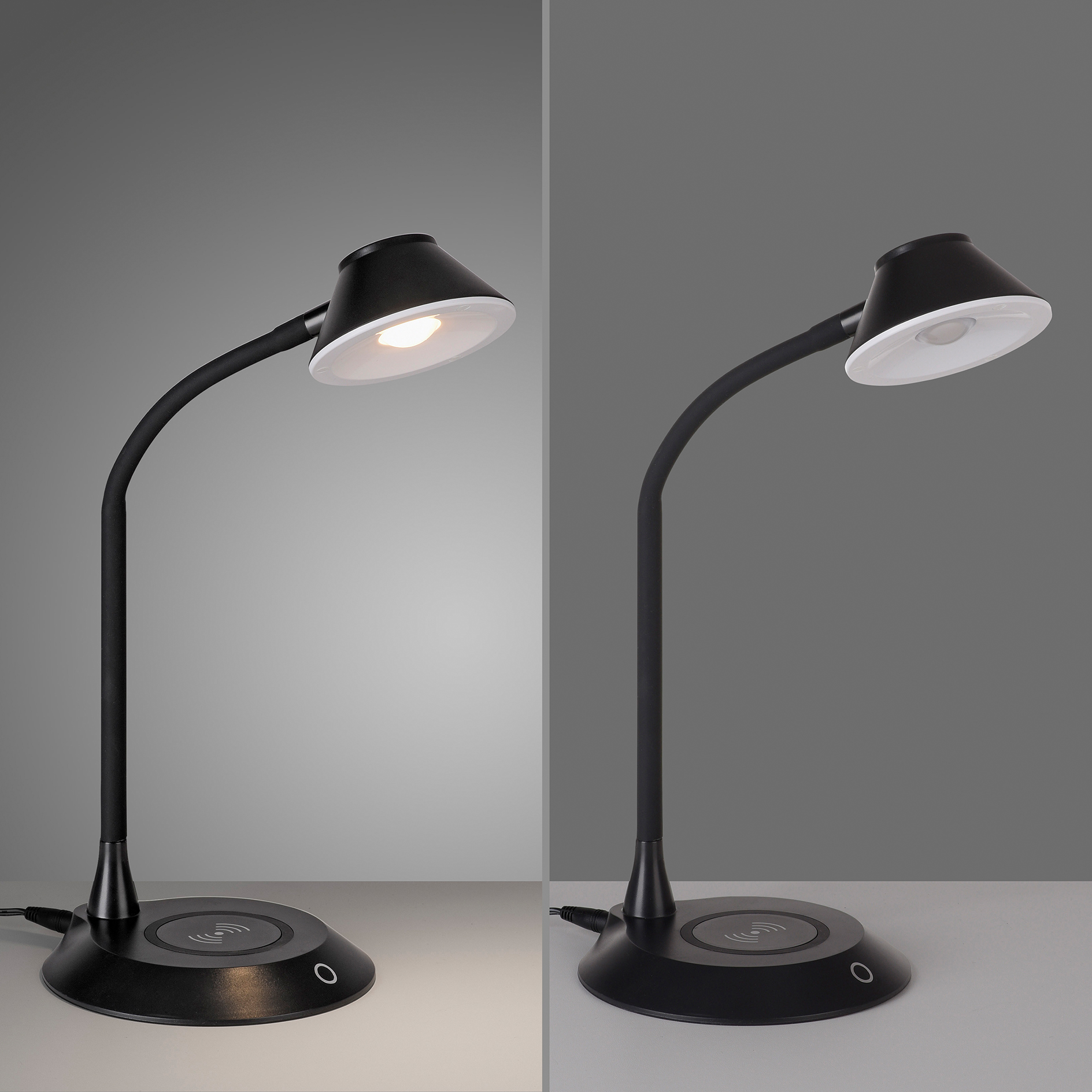 LED-Tischleuchte - schwarz - dimmbar - Wireless Ladefunktion