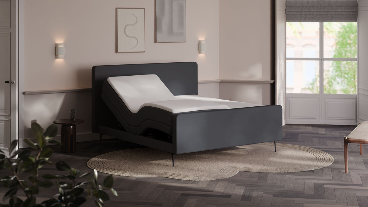 Elektrische boxspring Glade - Soft suede grey