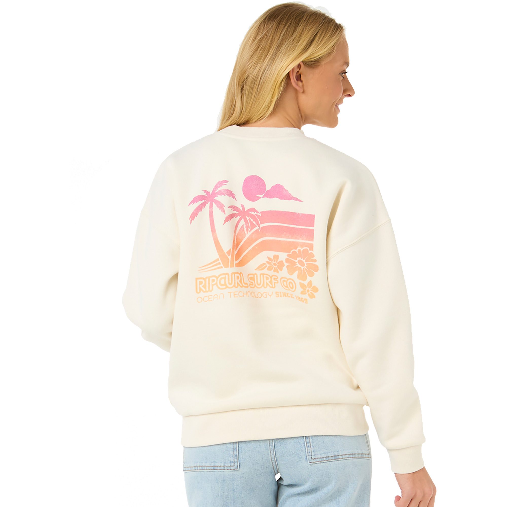 Rip Curl Ocean Tech Heritage Crew Sweatshirt Damen bone