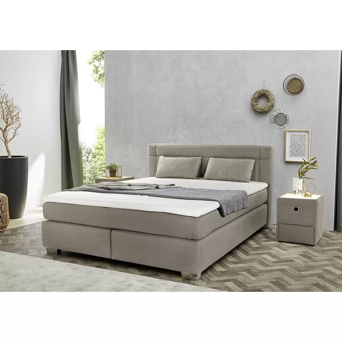 Boxspringbett Recife Max 180x200 Braun