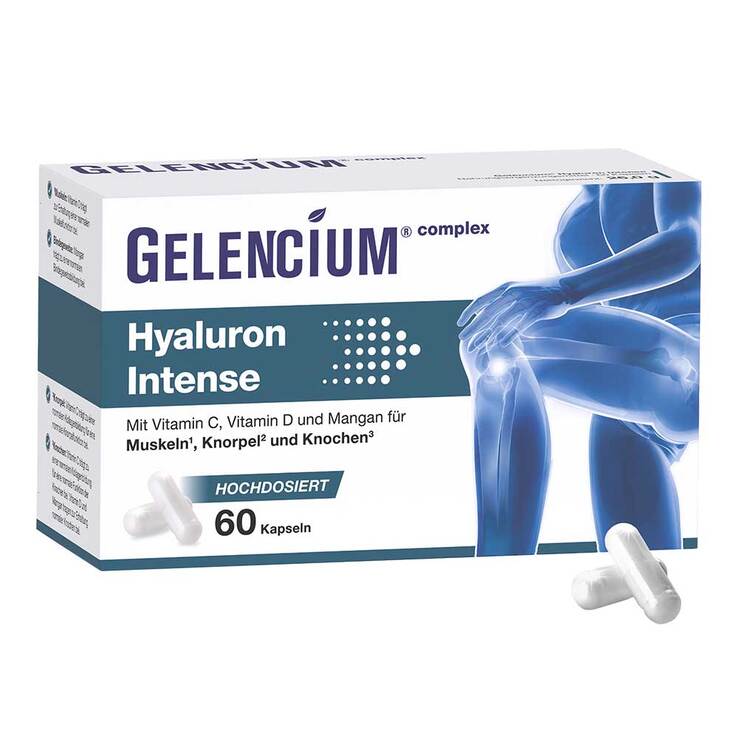 Gelencium Hyaluron Intense hochdosiert mit Vitamin C Kapseln , 60 St