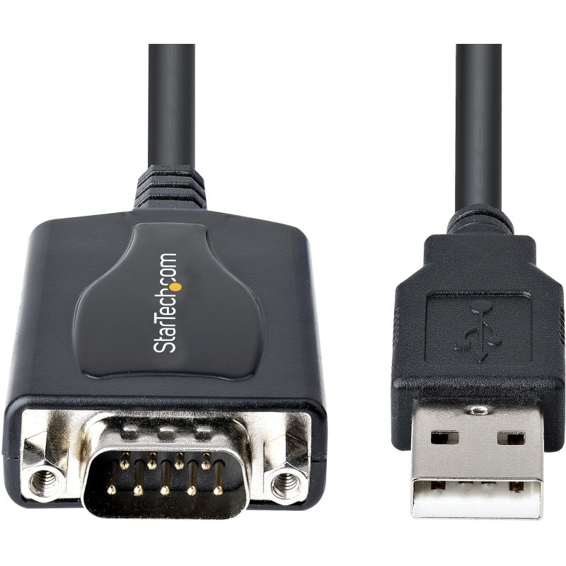 StarTech.com Câble USB vers RS232 de 1m - Câble Convertisseur USB vers RS232 DB9 Mâle avec Rétention du Port COM - Prolific IC - Adaptateur USB vers Série pour PLC/Imprimante/Scanner, Windows/Mac