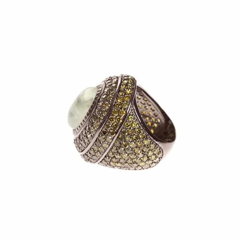 Bague Argent Vert Peridot