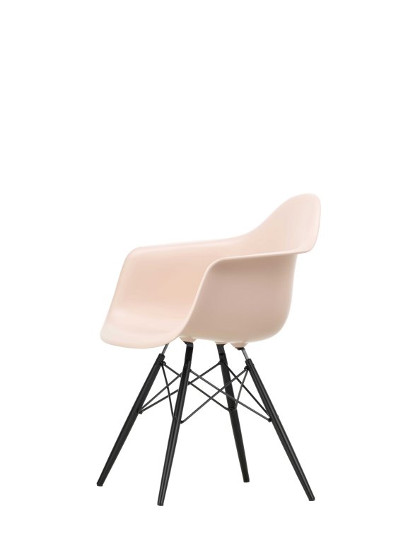 Vitra Eames DAW stoel zwart esdoorn onderstel, Poppy Red