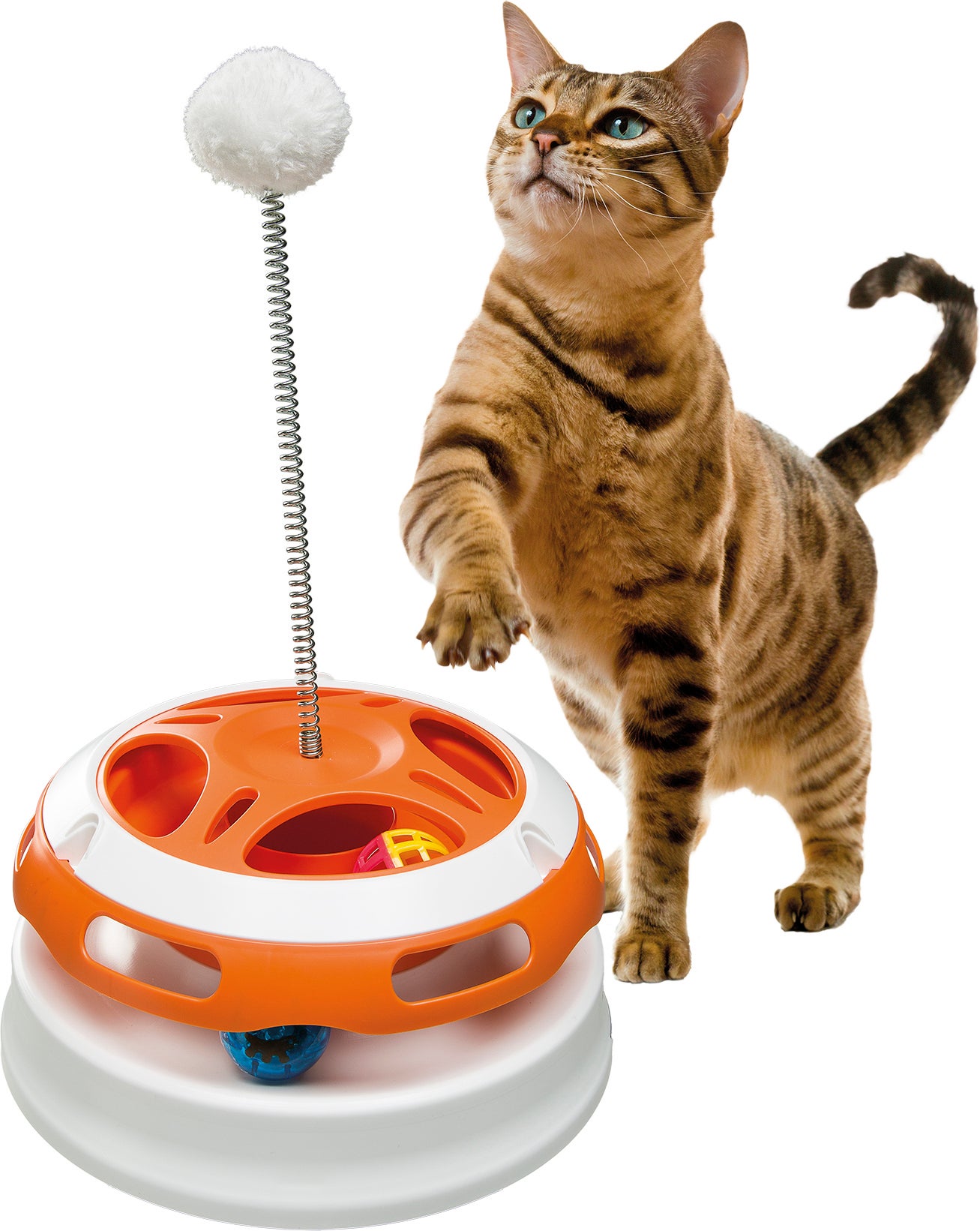Ferplast kattenspeelgoed Vertigo oranje D 24 H 36,5 cm