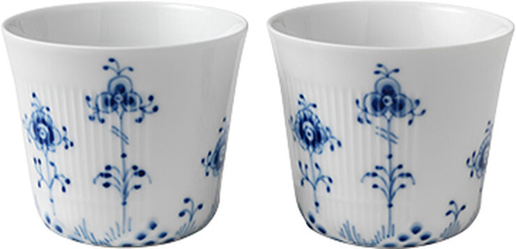 Royal Copenhagen Blå Elements multi-kopper 25 cl. 2 stk. Hvid, blå