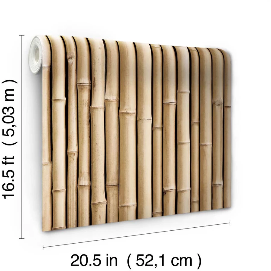 Room Mates PEEL & STICK Wallpaper - Bambus Mehrfarbig