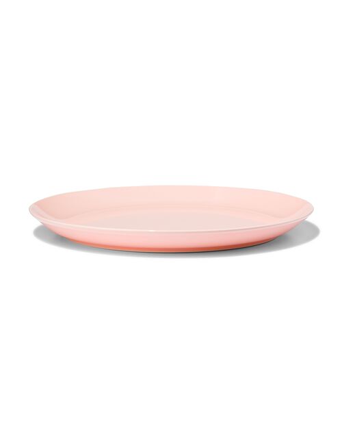 assiette plate Ø26cm - new bone rose - vaisselle dépareillée