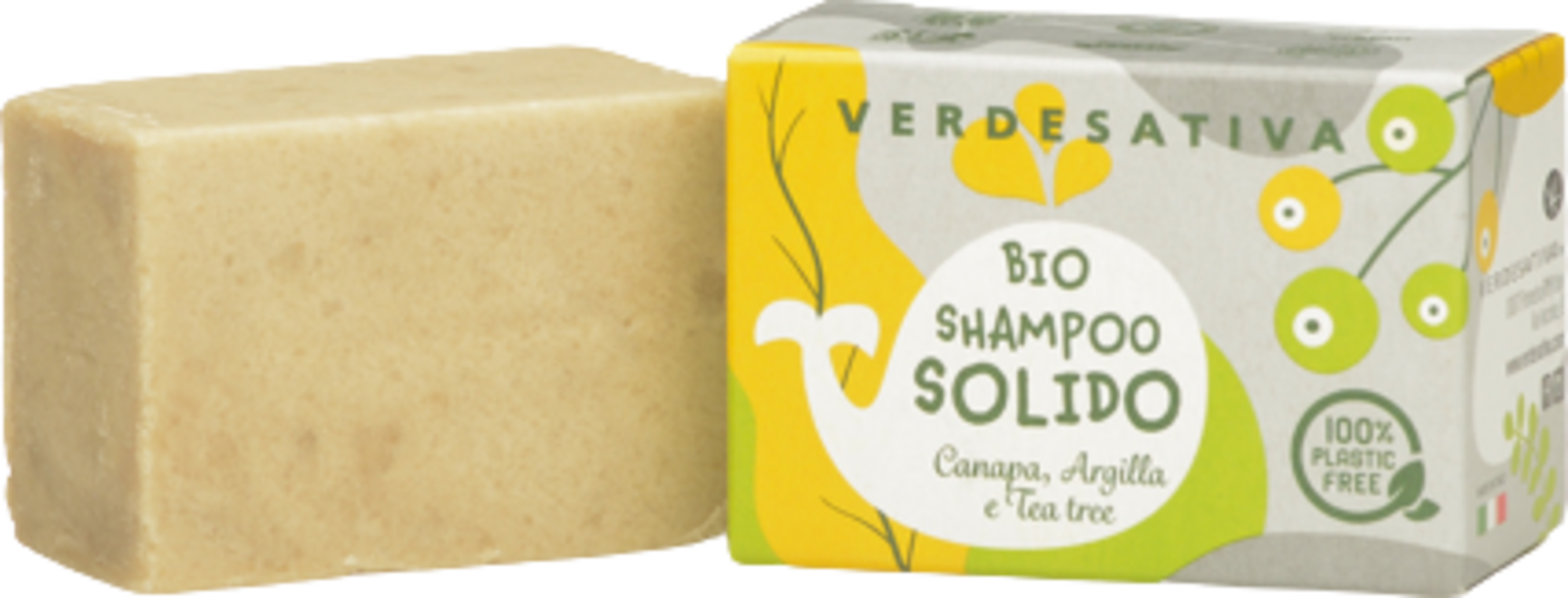 VERDESATIVA  Festes Shampoo Hanf, Kaolin & Teebaum, 55 g