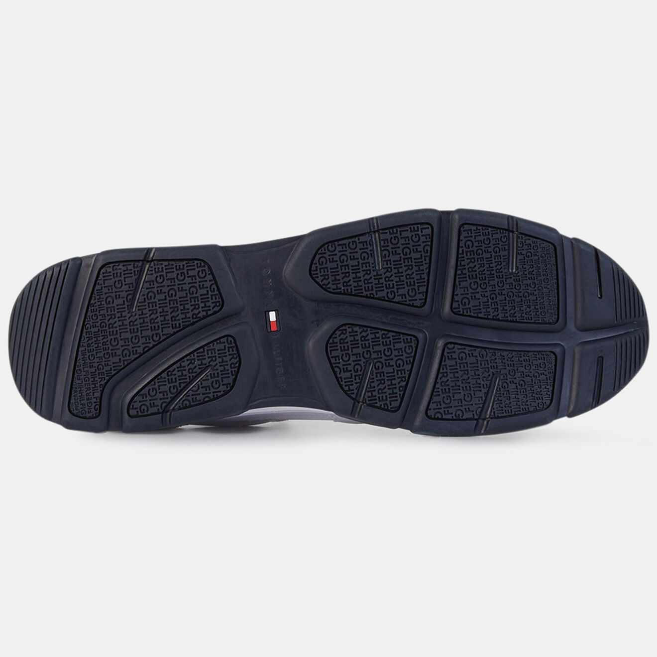 Tommy Hilfiger Baskets en Cuir Running Fashion blanc/beige