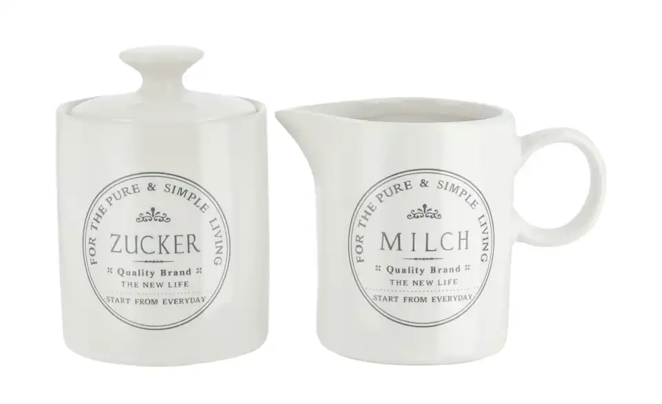 Milchkännchen und Zuckerdose
