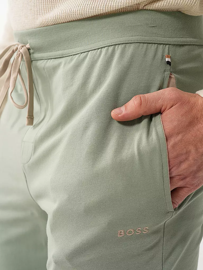 BOSS Loungewear Hose hellgrün