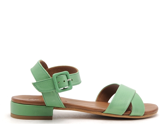 Lune et l autre nu pieds plats femme colette vert