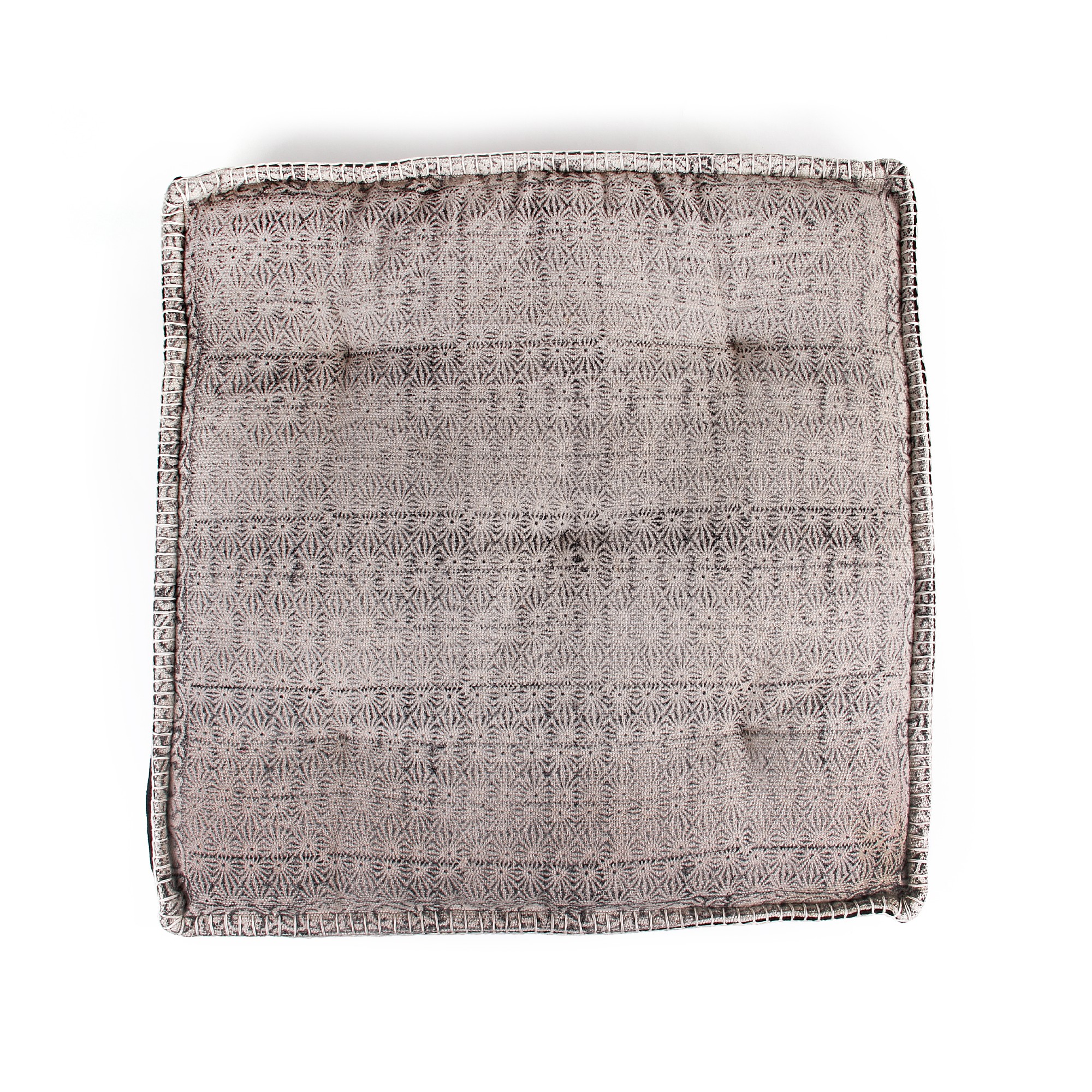 Sitzkissen 'Surya', schwarz-weiß, T 80 cm, B 80 cm, H 10 cm von fischer's lagerhaus