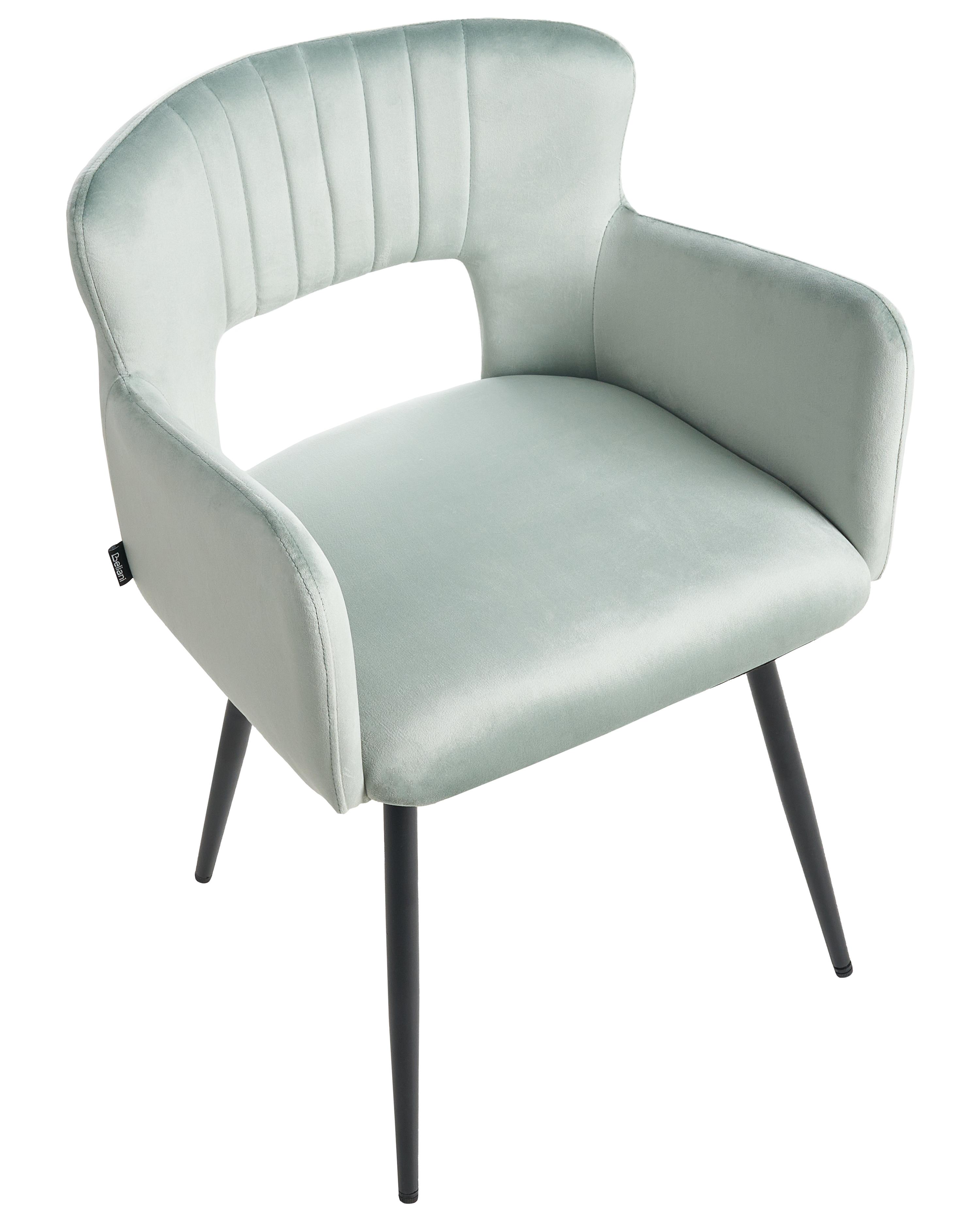 Set van 2 eetkamerstoelen SANILAC Fluweel Lichtblauw