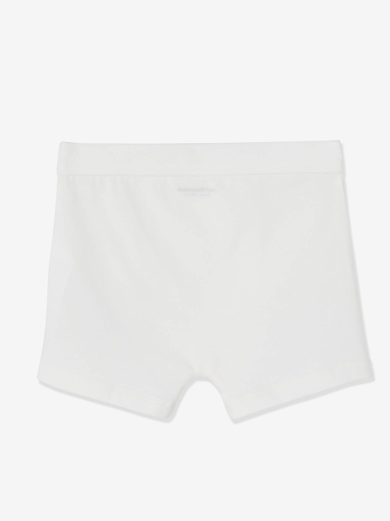 Pacote com 7 cuecas boxer elásticas com estampa de dinossauro, para meninos, lisas e brancas.
