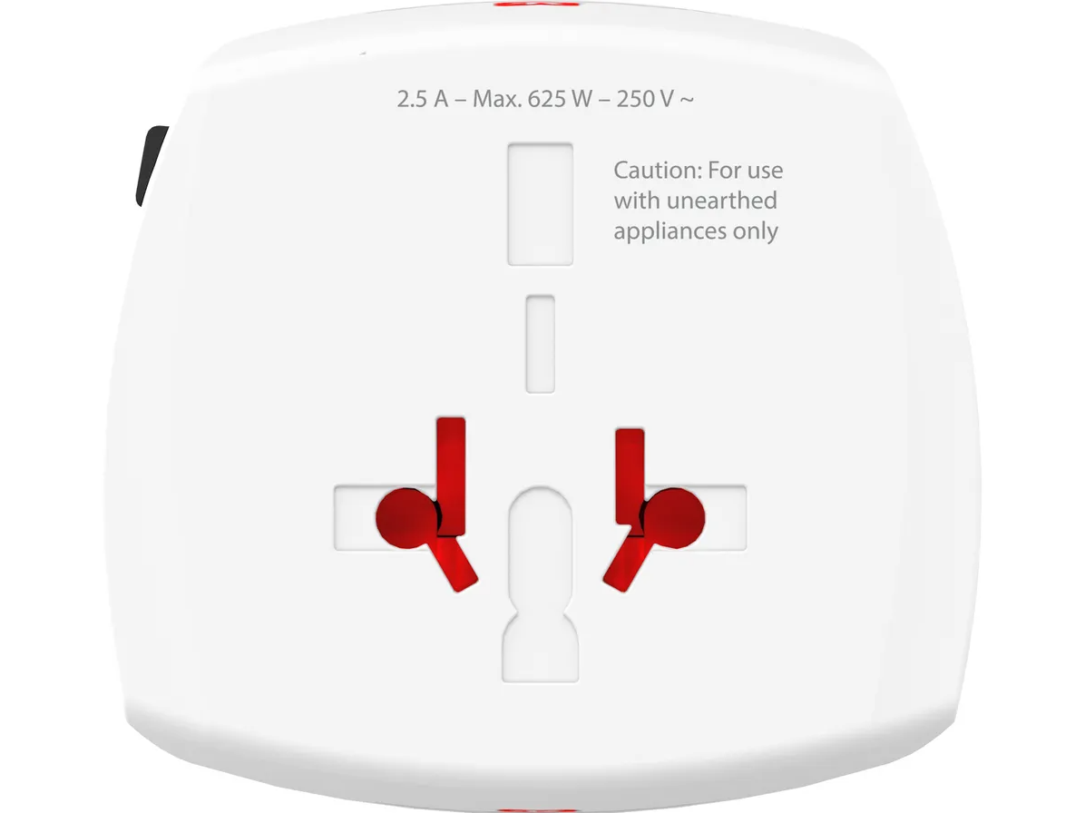 World Travel Reise Adapter Ladegerät Micro CH-Version EU / UK / USA / Japan / Australien / China (1.102510) - Weiss