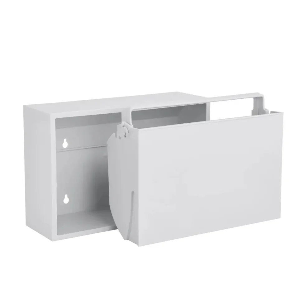 ReCollector - Small Wall storage / Bathroom bin - Brilliant White