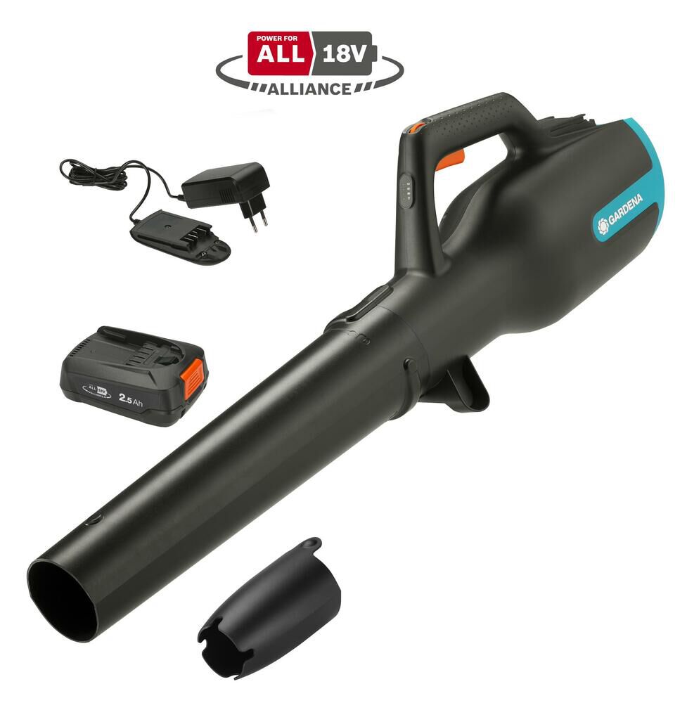 Gardena 18V P4A set  (incl. Accu en lader) - Accu-bladblazer - 27,77m/s