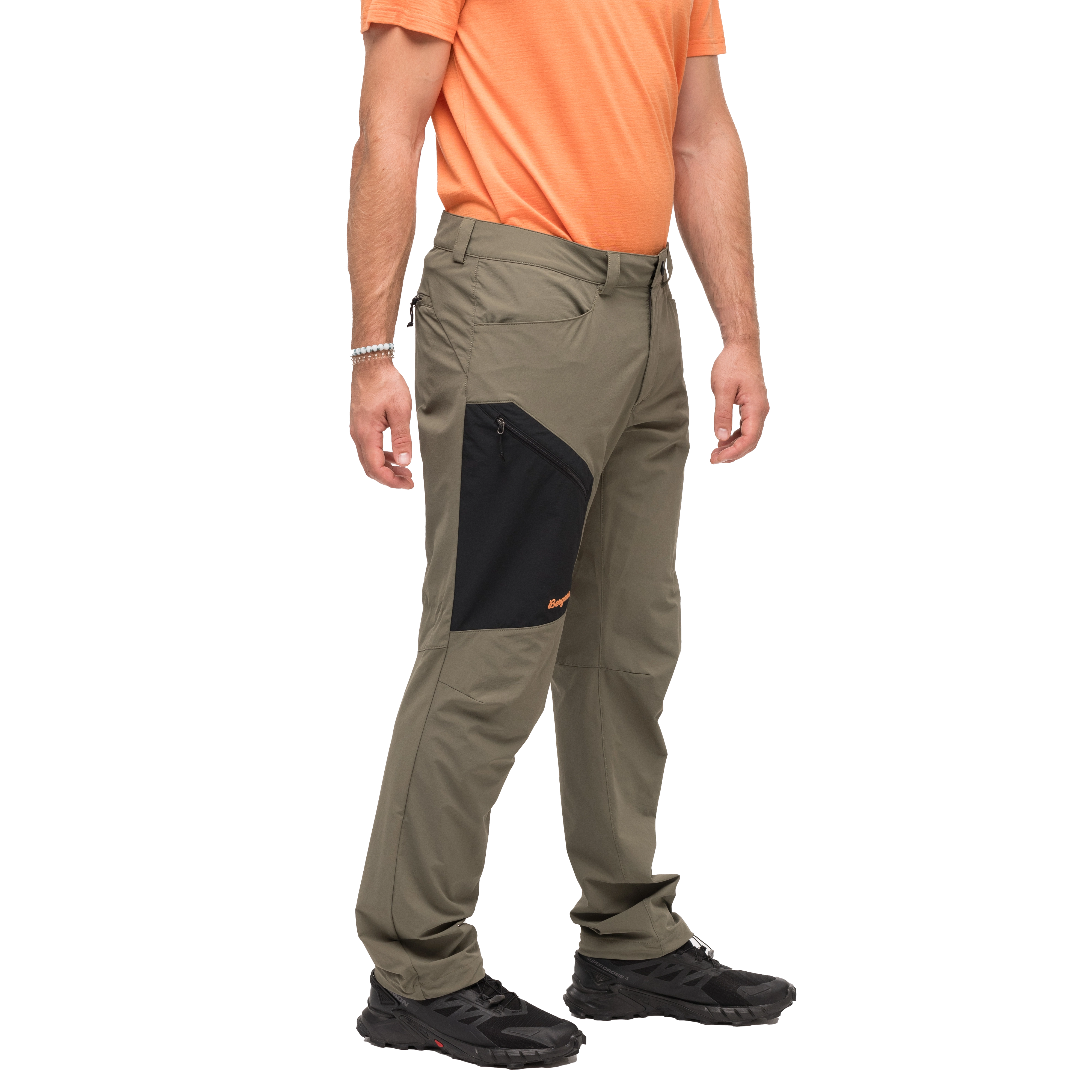 Vaagaa Light Softshell Pants Men Green Mud / Black