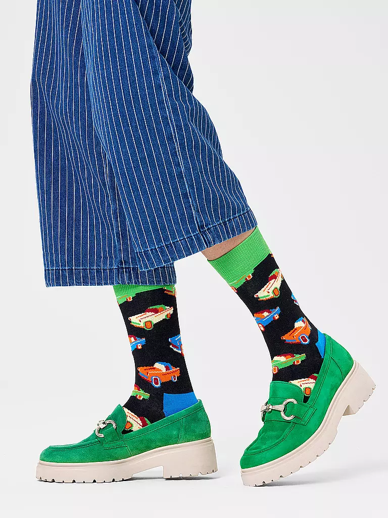HAPPY SOCKS Damen Socken CAR 36-40 black multi schwarz