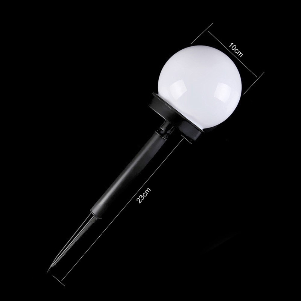 (2er Set) Runde LED Solar Lampe Outdoor Gartenleuchte mit Dämmerungssensor   Erdspiess (IP44) - Kaltweiss