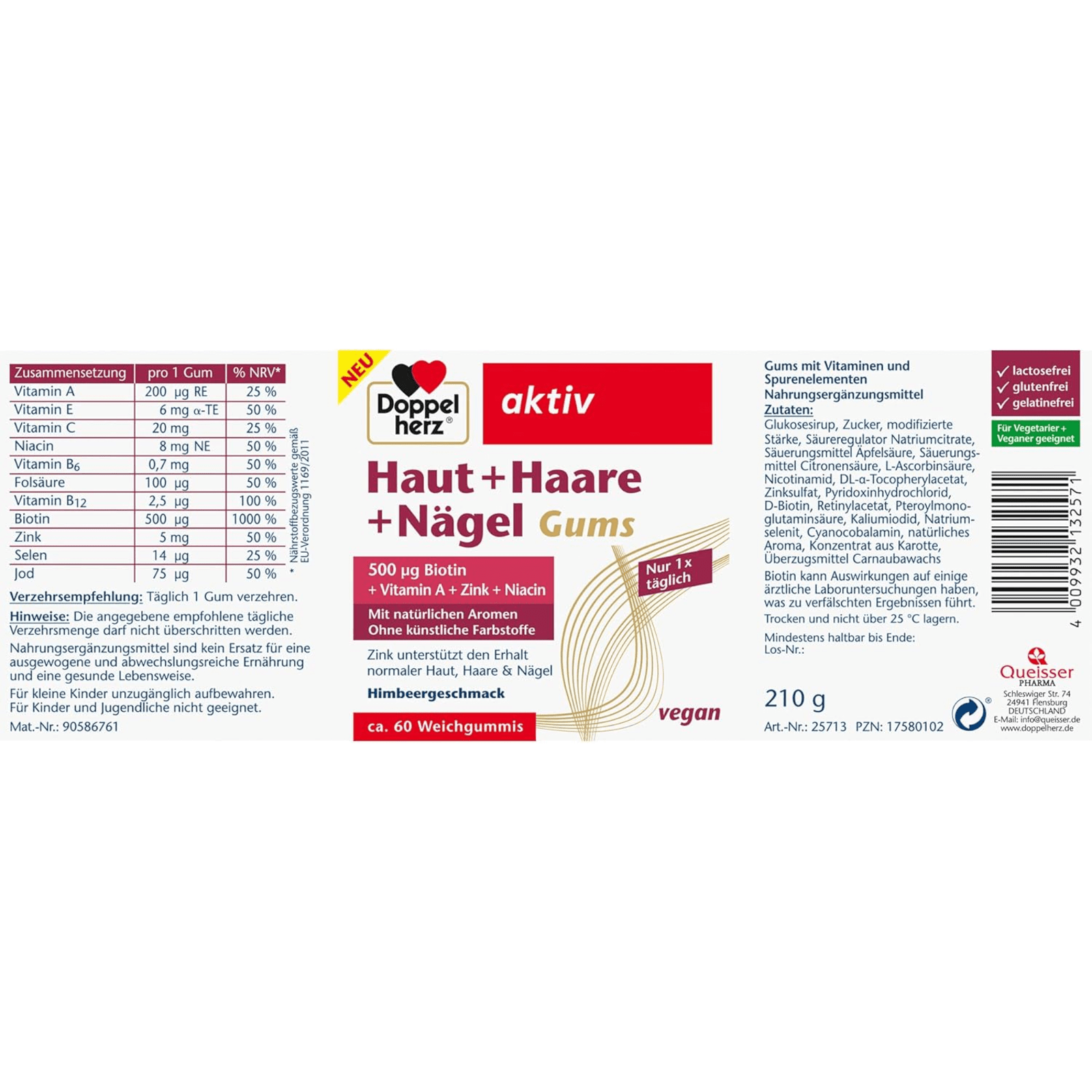 Haut + Haare + Nägel (60 Gums)