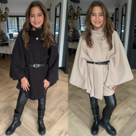 Golden button cape jacket