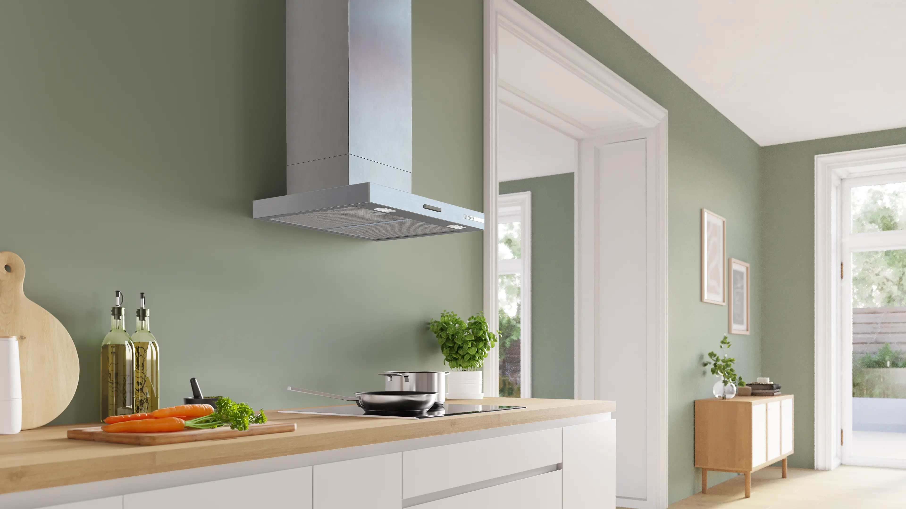 Serie 2 Wandschouwkap 60 cm Metaal-look